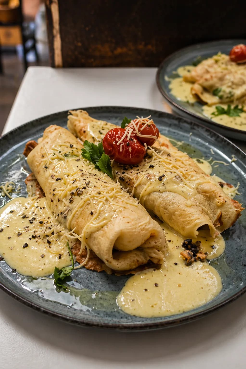 Canelones con salsa casera